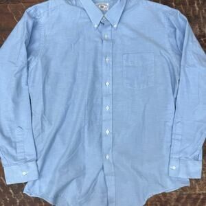 Vintage Jonathan Quale Blue Button Down Shirt Made in USA Size XL Classic Work